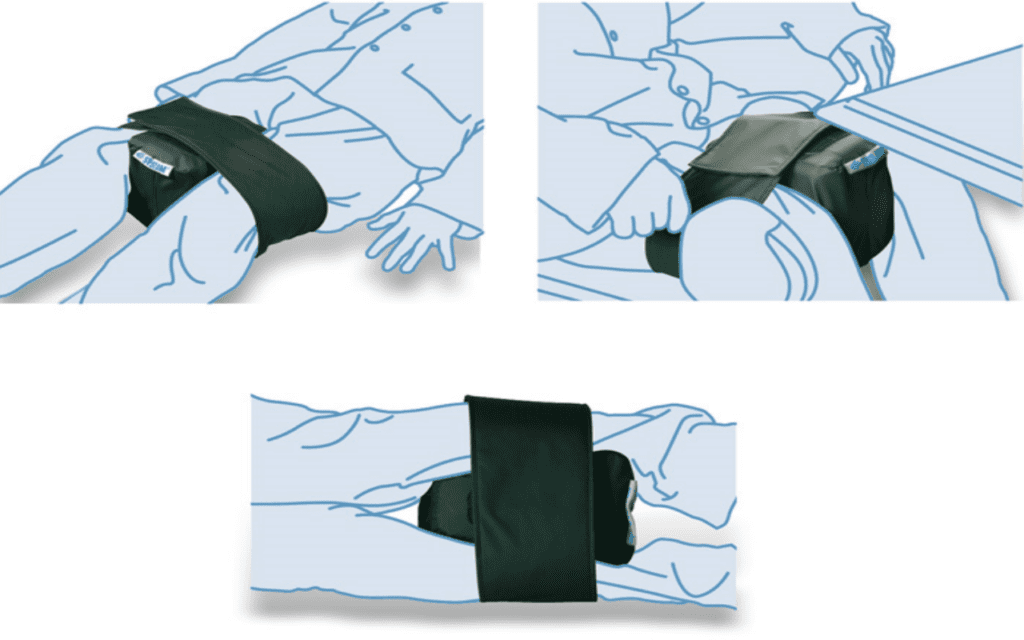 Almofada abdutora em viscoelástico para usar na cama