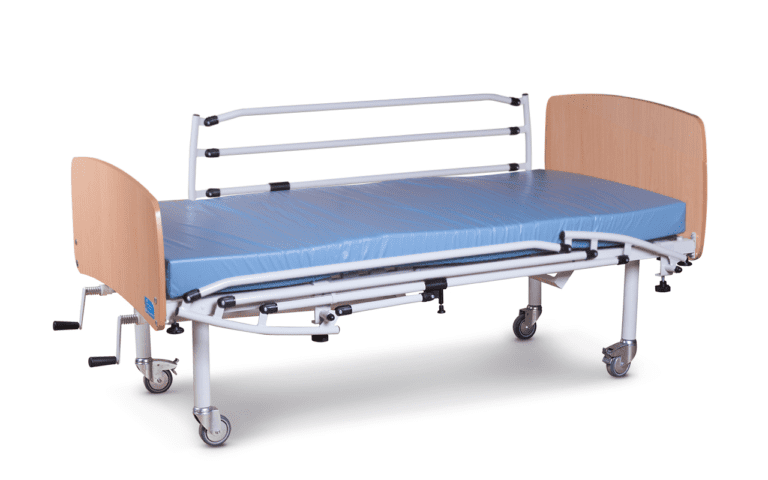 Cama articulada manual barata com colchão hospitalar