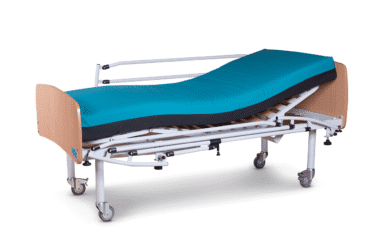 Cama articulada eléctrica hospitalar com colchão viscoelástico