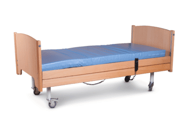 Cama articulada elétrica em faia supreme com colchão hospitalar
