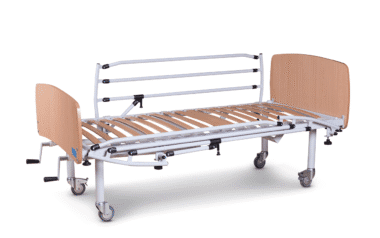 Cama articulada hospitalar manual com grades laterais