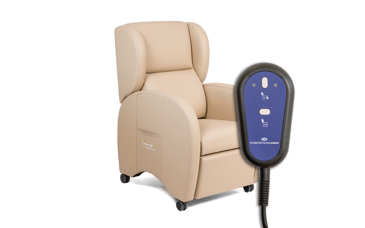 Poltrona elétrica para idosos com comando