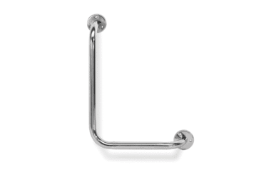 Barra de apoio em L fabricado em inox com orientação direita