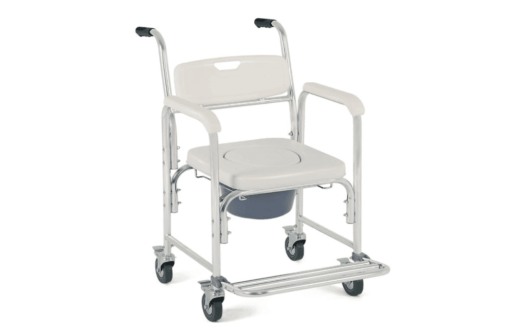 cadeira de rodas sanitária em aluminio