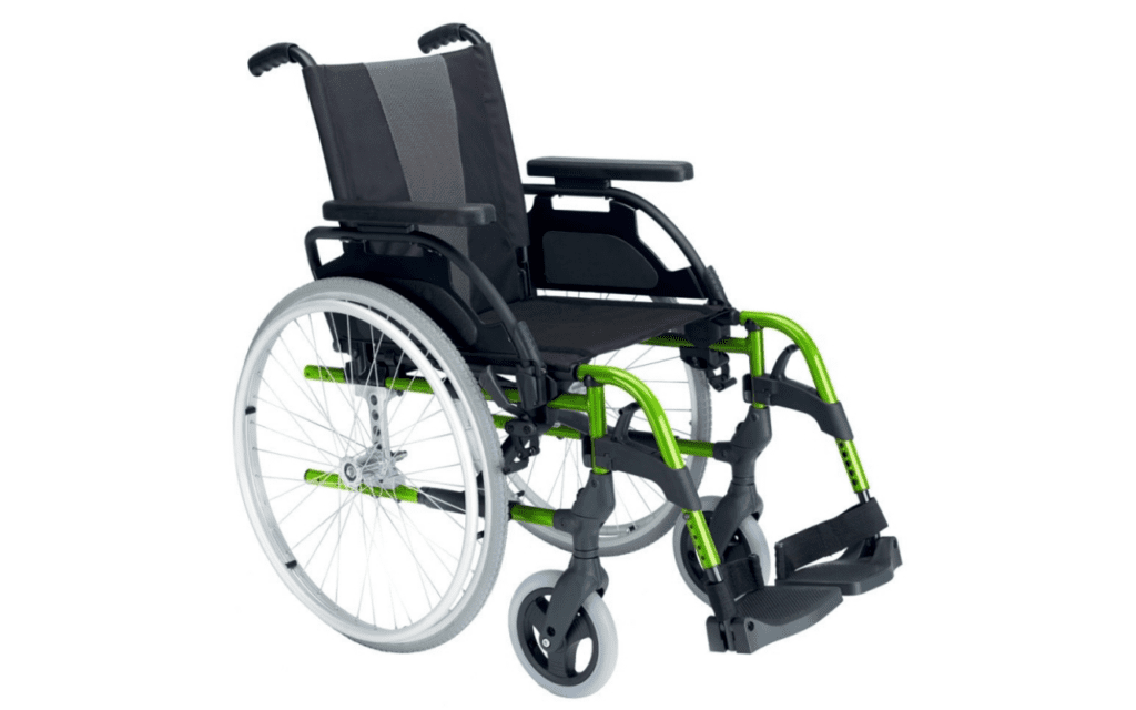 Cadeira de rodas em aluminio Breezy Style verde