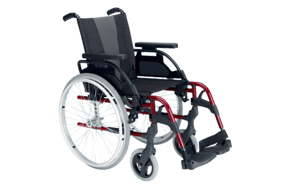Cadeira de rodas de liga leve breezy style vermelha