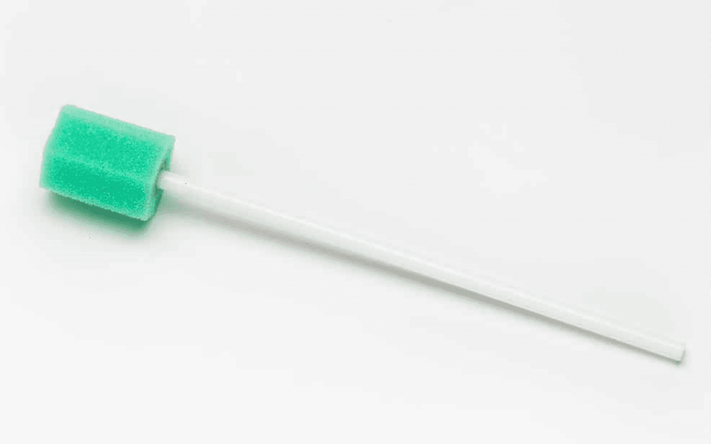 esponja para higiene da boca de pacientes acamados