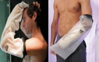 Protetor impermeável de gesso ou penso para braço