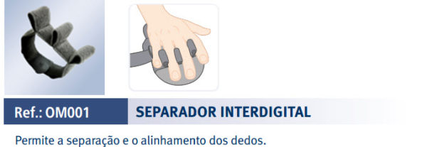 Acessórios para a ortótese imobilizadora da mão e polegar