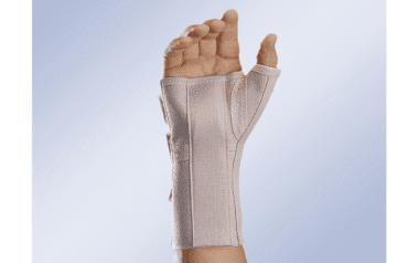 Pulso comprido aberto com tala de palmar e polegar orliman