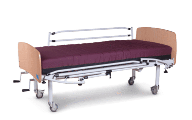 Cama hospitalar articulada manual com colchão viscoelástico deluxe