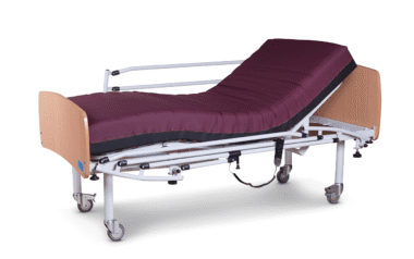 Cama articulada eléctrica hospitalar com colchão em viscoelástico deluxe