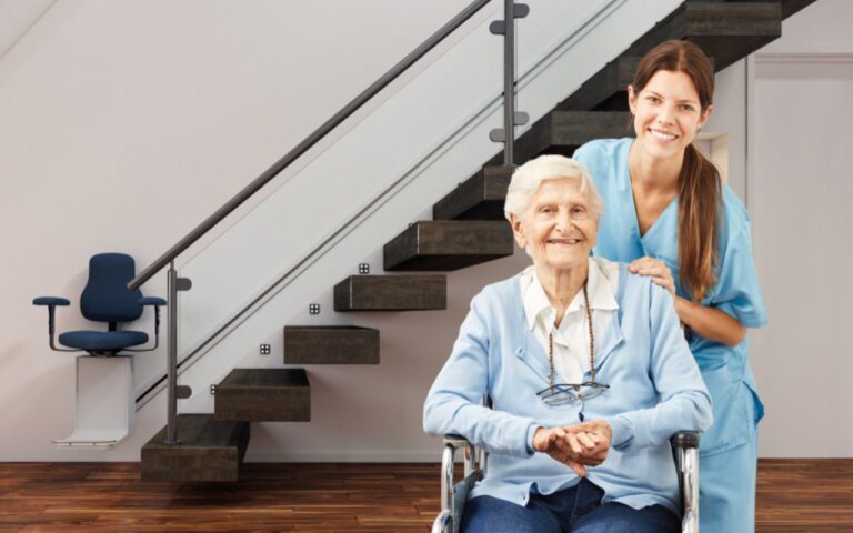 Elevador de escada retas para idosos