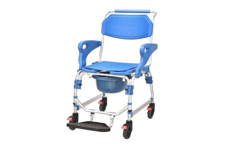 Cadeira de banho e sanitária Blue Elegance da Mais que Cuidar