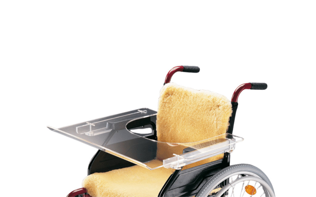 Mesa em Acrílico para Cadeira de Rodas
