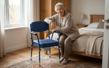 Cadeira sanitária Serena para idosos com pouca mobilidade